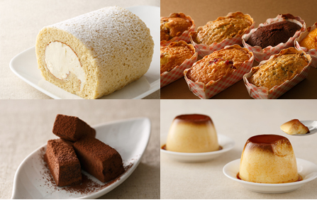 チーズロール、ミニ・パウンド、チーズプリン、よこはま生チョコレート